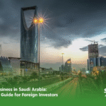 Business investors meeting in Saudi Arabia to plan company setup and foreign investment”